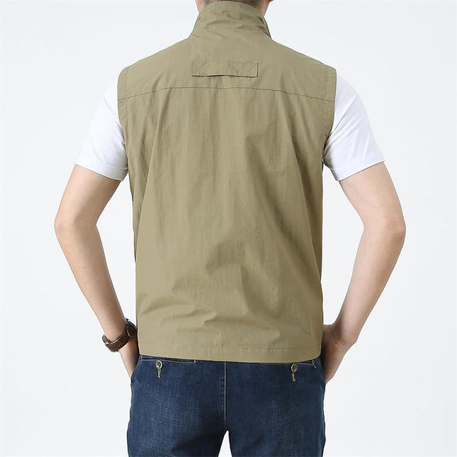Wholesale Men's Spring Autumn Casual Outdoor Stand Collar Vest