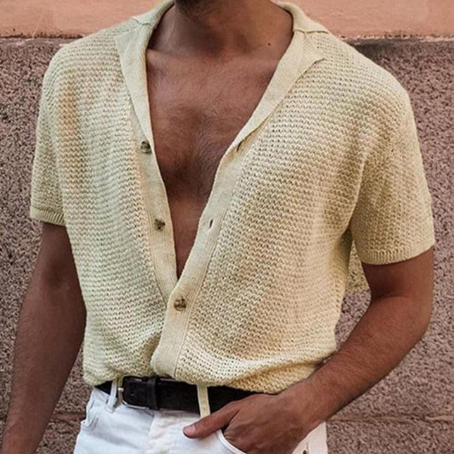 Wholesale Men's Summer Short Sleeve Thin Loose Polo Shirt