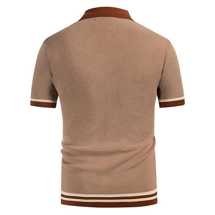 Herren Sommer T-Shirt Revers Kurzarm Business Poloshirt
