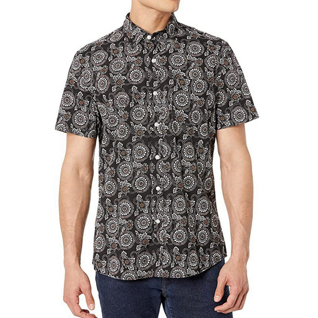 Wholesale Men's Summer Casual Printed Short Sleeve Shirt