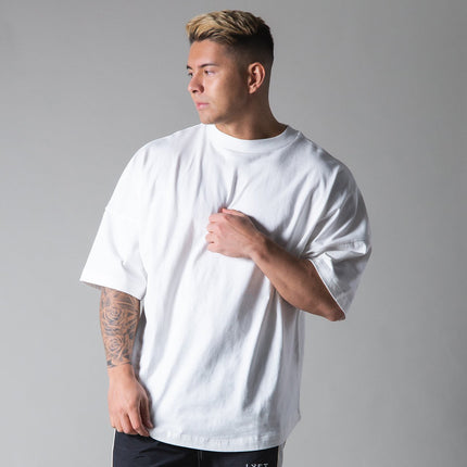 Wholesale Men's Cotton Sport Large Size Round Neck Short Sleeve T-Shirt