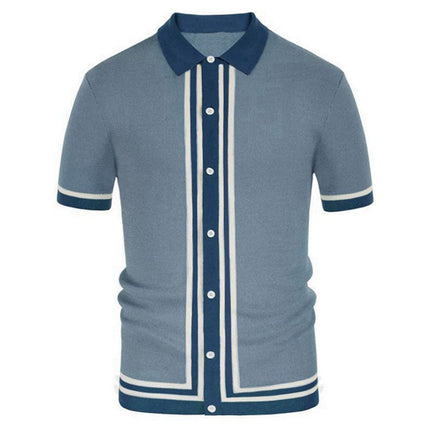 Herren Sommer T-Shirt Revers Kurzarm Business Poloshirt