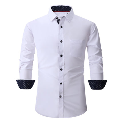 Wholesale Men's Fashion Non-Iron Business Long Sleeve Shirt