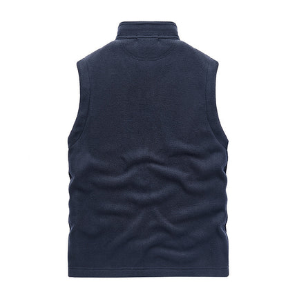 Wholesale Men's Spring Autumn Casual Stand Collar Fleece Vest