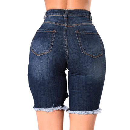 Venta al por mayor Casual Ladies High Stretch Summer Jeans
