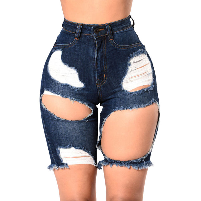 Wholesale Women's Casual Ladies High Stretch Summer Denim Shorts