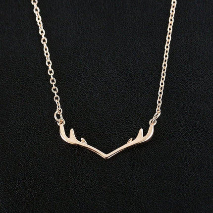 Sweet Little Antler Christmas Necklace Clavicle Chain