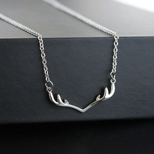 Sweet Little Antler Christmas Necklace Clavicle Chain