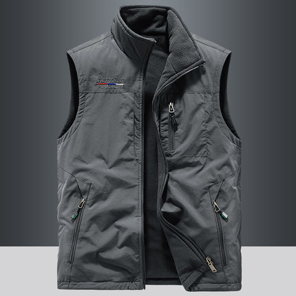 Wholesale Men's Fall Winter Outdoor Sport Fleece Reversible Vest