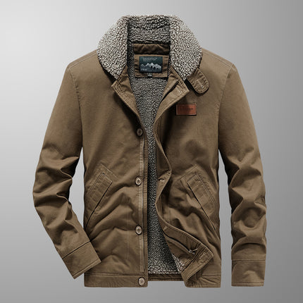 Wholesale Men's Autumn Winter Coat Thick Sherpa Padded Jacket