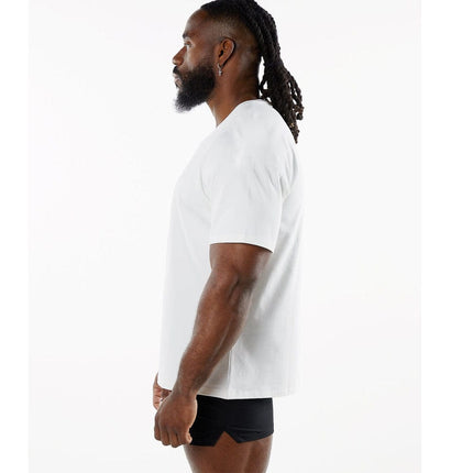 Camiseta de manga corta informal con cuello redondo de algodón deportivo para hombre