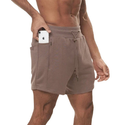 Pantalones cortos de cinco puntos de gimnasio deportivo de secado rápido para playa de verano para hombre