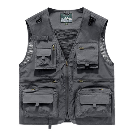 Wholesale Men's Spring Fall Casual Outdoor Multi-Bag Mesh Quick Dry Vest