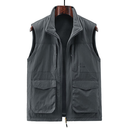 Wholesale Men's Autumn Winter Double-sided Quick-drying Fleece Vest