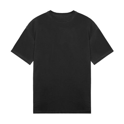 Camiseta de manga corta de algodón lavado con hombros caídos para hombre