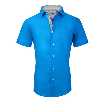 Wholesale Men's Casual Cardigan Business Short Sleeve Cotton Shirt