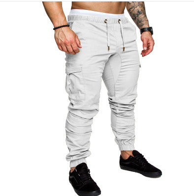 Pantalones de pierna con múltiples bolsillos de ropa de trabajo casual para hombres