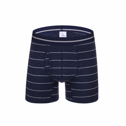 Wholesale Striped Cotton Men's Underwear Long Length Boxer