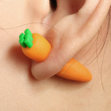 Cartoon Carrot Handmade Soft Clay Earrings