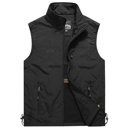 Wholesale Men's Spring Summer Outdoor Casual Quick Dry Stand Collar Vest