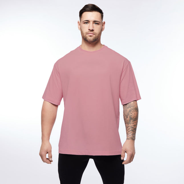 Camisetas deportivas holgadas de algodón de manga corta para hombre con cuello redondo