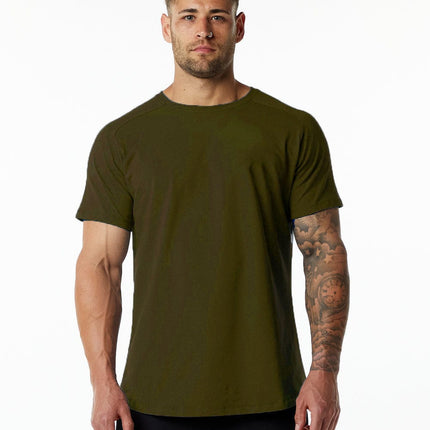 Wholesale Men's Sports Cotton Round Neck Casual Short Sleeve T-Shirt