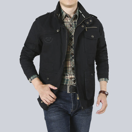 Wholesale Men's Fall Winter Mid-Length Stand Collar Oversized Jacket