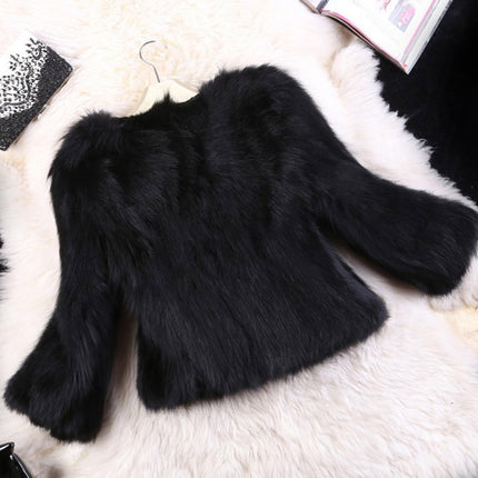 Wholesale Women's Plus Size Fashion Faux Fox Fur Short Coat