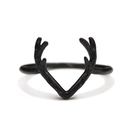 Wholesale Christmas Elk Antler Ring Brass Material Animal Ring