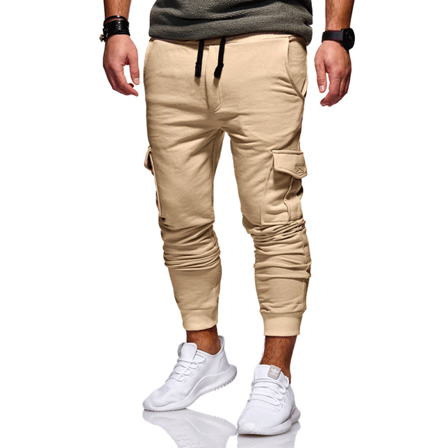 Herren Casual Fashion Tether Elastic Multi-Pocket Sporthose