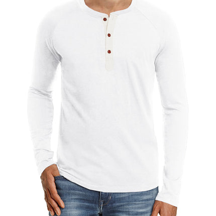 Men's Casual Sports Solid Color Long Sleeve T-Shirt Top