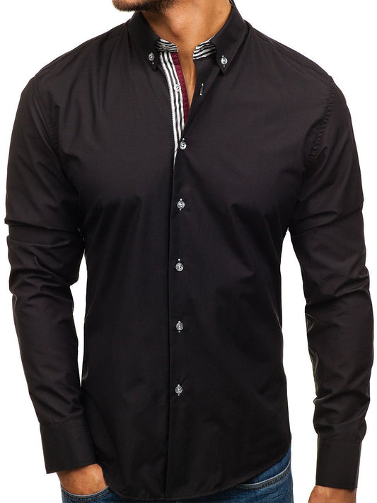 Wholesale Men's Fall Long Sleeve Formal Business Top Shirt