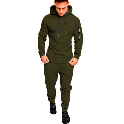 Herren Sport Casual Camouflage Pullover Hoodies Jogger Set