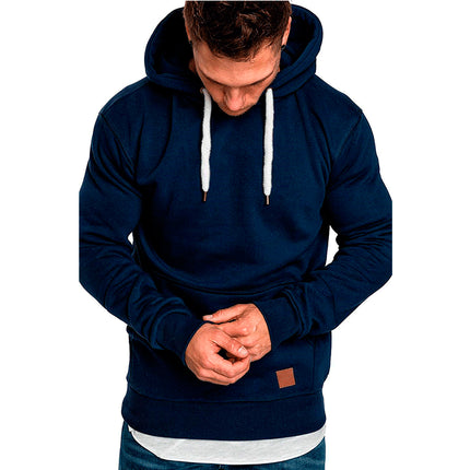 Wholesale Men's Solid Color Sports Leisure Fleece Hoodie Jacket