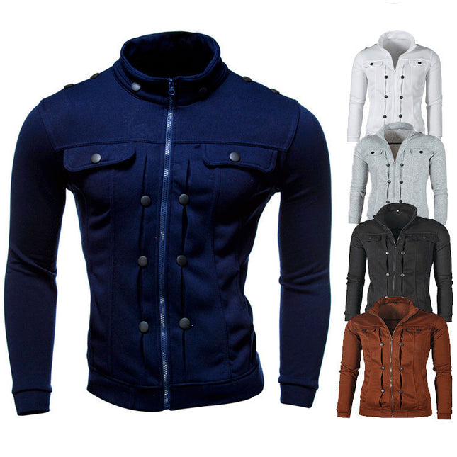 Wholesale Men's Fashion Slim Comfortable Fleece Hoodies Jacket