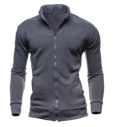 Wholesale Men's Sports Stand Collar Cardigan Zipper Hoodies Jacket
