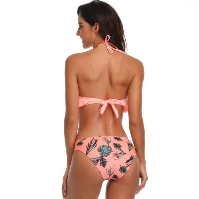 Bedruckter sexy zweiteiliger Bikini-Badeanzug für Damen
