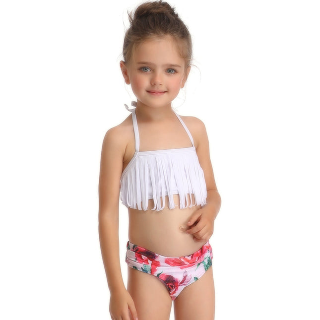 Children's Swimsuit Tassel Split Girls Swimsuit Bikini