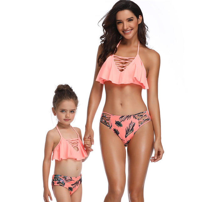 Bikini entre padres e hijos, traje de baño volador para madre e hija