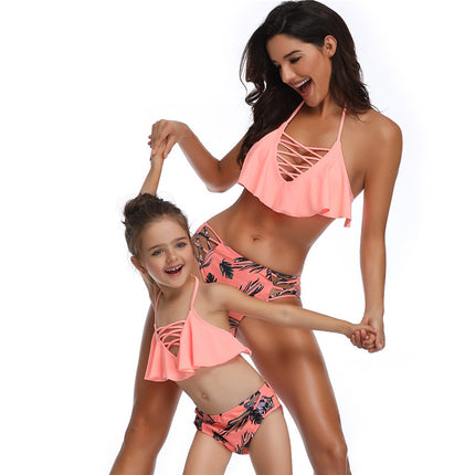 Eltern-Kind-Bikini, fliegende Mutter-Tochter-Badebekleidung