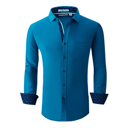 Wholesale Men's Fashion Non-Iron Business Long Sleeve Shirt