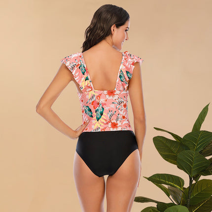 Women's Ruffle Two Piece Swimsuit High Waist Bikini