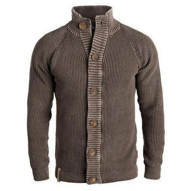 Wholesale Men's Fall Winter Single Breasted Button Cardigan Sweater Jacket