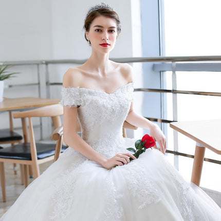 Wholesale Bridal One Shoulder Trailing Rice Dress Skirt Wedding Dress