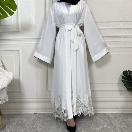 Women's Embroidered Robe Turkish Casual Cardigan Long Dress