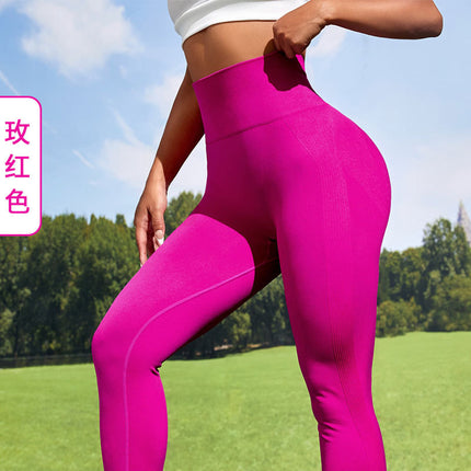 Damen-Sommer-Fitness-Sport-Yoga-Leggings mit hoher Taille und Hüfte