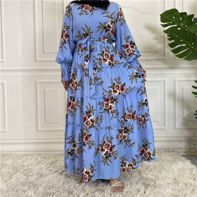 Vestido largo estampado para mujer Vestido de pavo de Malasia