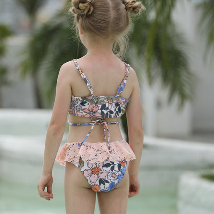 Wholesale Girls Two-piece Bikini Three-Piece Set Kids Swimsuit