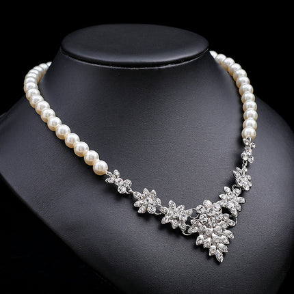 Wholesale Retro High Design Necklace Earrings Two-piece Bridal Set