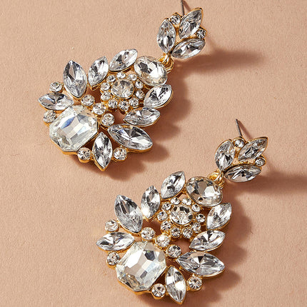 Imitation Zircon Luxury Rhinestone Earrings